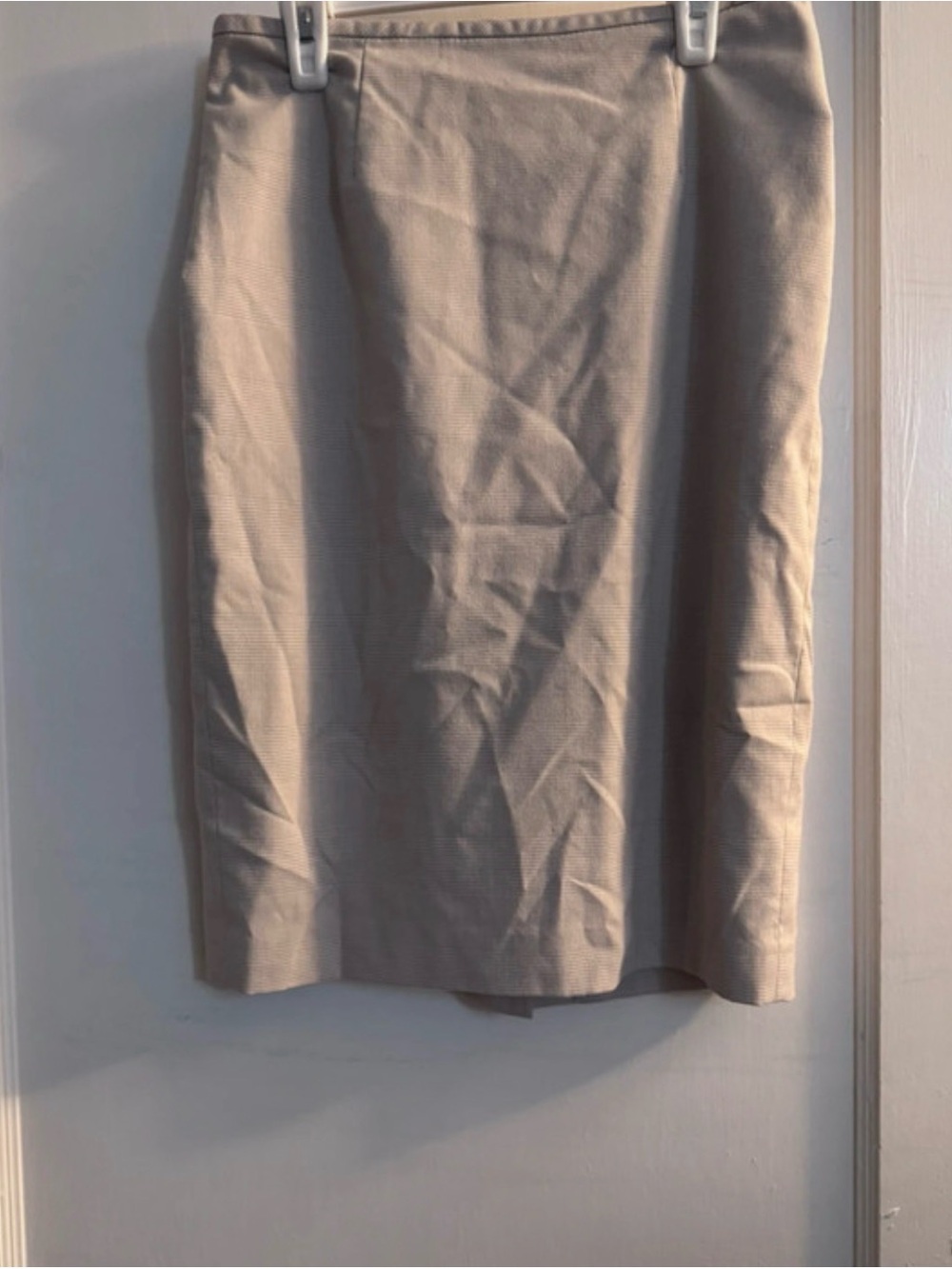Calvin Klein Neutral Beige Pencil Skirt